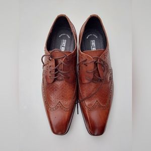 STACY ADAMS BROWN LEATHER WING TIP OXFORD SHOES 8.5 MENS